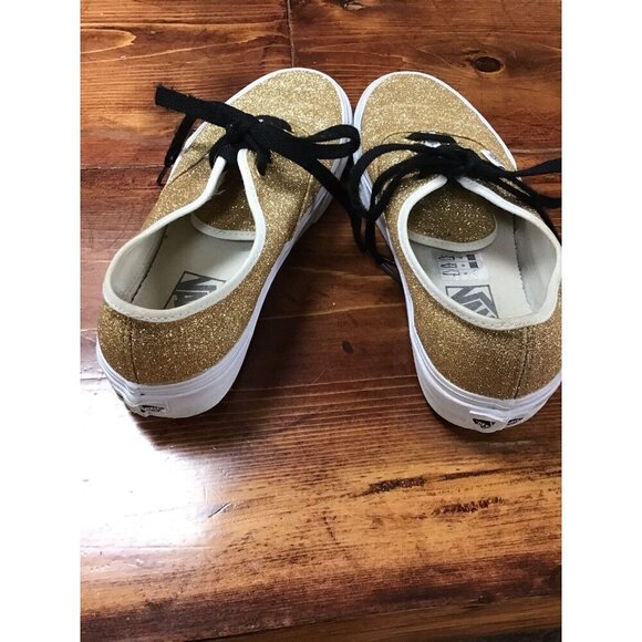 Womans Sparkling Gold Vans Size 8 🤩 - Picture 3 of 5